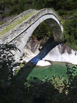 Bridge over mountain stream