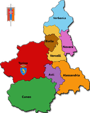 Mapa de Piedmont