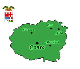 Mappa della provincia di Cuneo